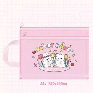 Bolsa de Archivo Transparente de Doble Capa A4, Especial para Estudiantes, para Exámenes y Almacenamiento de Papel A6, Bolsa para Lápices de Papelería para Estudiantes de Secundaria - Product Image 6