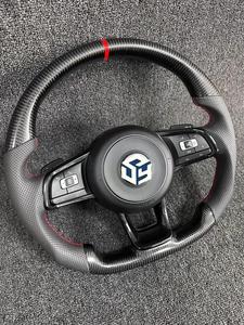 Volant en fibre de carbone compatible avec Volkswagen Polo gti Scirocco GTS GTE GLI R-Line <span class=keywords><strong>Golf</strong></span> 6 Mk4 Mk5 Mk7 <span class=keywords><strong>GTD</strong></span> CC Polo Jetta Passat - Product Image 5