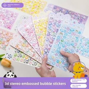 Autocollant 3D en relief de dessin animé pour enfants, mignon, pour bricolage, coque de téléphone 3D, décoration de couverture d'ordinateur portable, autocollant 3D - Product Image 6