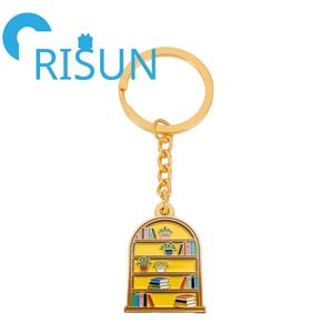 Porte-clés en métal personnalisé en forme de livre, émaillé, élégant, cadeau pour les amoureux des livres, lecteurs de bibliothèque, porte-clés bibliothèque confortable - Product Image 3
