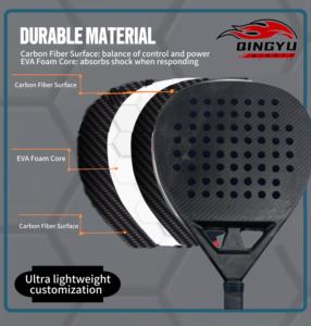 Venta profesional de fábrica, raqueta de Pádel suave roja EVA para tenis de playa, raqueta de Pádel de tenis de tamaño personalizado duradero con logotipo deportivo - Product Image 4