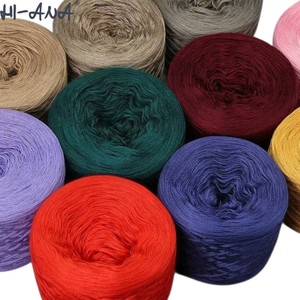 Filato Misto <span class=keywords><strong>Cashmere</strong></span> Multistrato in Lana e Cotone Mercerizzato di Medio Spessore per Sciarpe Fatte a Mano Fai-da-Te - Product Image 1