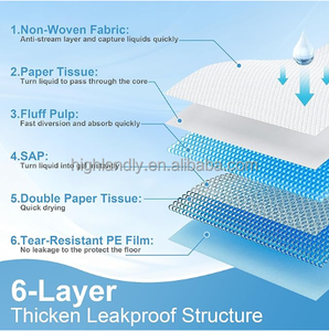 Factory Direct Supply Luxury 6 Layer Disposable Puppy Pet Dog Training <b>Pee</b> <b>Pad</b> - Product Image 6
