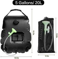 Goodwin 4L PVC Sac de douche solaire avec eau chaude commutable à 45 °C pour camping, plage, natation, voyage en plein air et randonnée