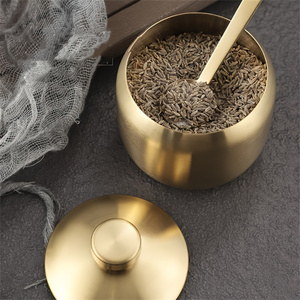 <span class=keywords><strong>Set</strong></span> Perlengkapan Dapur dari Stainless Steel, Wadah Bumbu 3-Piece dengan Gagang Bulat, Aman untuk Mesin Cuci Piring & Dapat Ditumpuk, Termasuk Sendok - Product Image 3