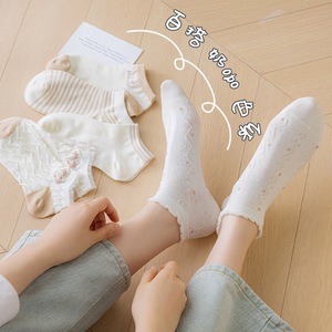Women's Ankle Socks Cotton Breathable Solid Color Low Cut Spring Summer Casual Boat Socks Youth Style - Product Image 4