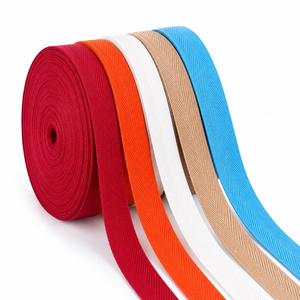 เทปผ้าทอลายเฮอร์ริงโบนขนาด 22 มม. สีตามสั่ง ผลิตจากโพลีเอสเตอร์ผสมฝ้าย สำหรับตกแต่งขอบเสื้อผ้าและเครื่องประดับ - Product Image 1
