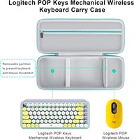 Hard EVA Keyboard Travel Case with Teal Zipper Trim, Protective Storage Bag with Mesh Pocket & Elastic Strap Case Only