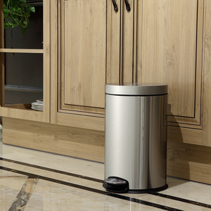 Poubelle de 12 L <span class=keywords><strong>Easton</strong></span> ES8063, pédale d'hôtel, acier inoxydable, couvercle à roulettes, écologique, usage intérieur - Product Image 5