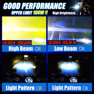 MOTOLED Exploradoras Para <span class=keywords><strong>Moto</strong></span> Focos Luces <span class=keywords><strong>ACDC</strong></span> 8V 100V Blan Co Amarillo 100Watts 20000LM pour systèmes d'éclairage de <span class=keywords><strong>moto</strong></span> - Product Image 6