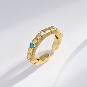 high quality plata 925 sterling Silver yellow gold plated <b>ring</b> Unisex Everyday Wear <b>open</b> Geometric chunky women zircon 18k <b>rings</b> - Product Image 5
