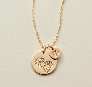Pendentif de naissance minimaliste pour femmes, bijoux fantaisie, avec chaîne ajustable, breloque pour fleur de mois - Product Image 3