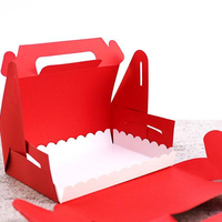 Tragbarer Griff Verpackung Geschenk Bäckerei Dessert Box Großhandel Benutzer definierte Kraft papier Kuchen Box