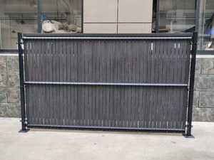 Kit d'occultation des panneaux de clôture de jardin <span class=keywords><strong>PVC</strong></span> lattes de confidentialité rigides cadre métallique bande verticale <span class=keywords><strong>grille</strong></span> 3D - Product Image 2