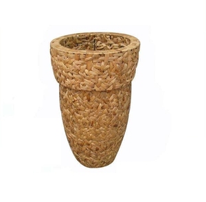 Pot de jardin en jacinthe d'eau naturelle tissée à la main panier de jardinière de fleurs magnifiquement conçu pour un usage domestique Inspiration vietnamienne - Product Image 3