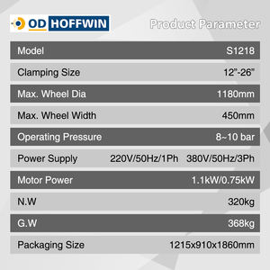 OD-HOFFWIN S1218 Machine à changement <span class=keywords><strong>de</strong></span> pneu automatique Équilibreur <span class=keywords><strong>de</strong></span> roue Machines <span class=keywords><strong>de</strong></span> <span class=keywords><strong>montage</strong></span> <span class=keywords><strong>de</strong></span> <span class=keywords><strong>pneus</strong></span> Poste central Changeur <span class=keywords><strong>de</strong></span> pneu avec bras d'assistance - Product Image 6