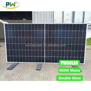 Venta de Módulos Fotovoltaicos Bifaciales Económicos de 450W 500W 550W 580W, Panel Solar Monocristalino de Doble Vidrio, BIPV/Tejas Solares para Techos - Product Image 2