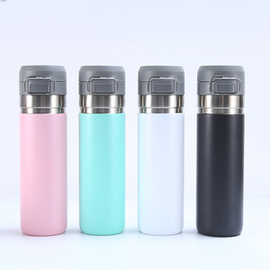 Tùy chỉnh BPA chai nước bằng thép không gỉ với nắp lật hàng đầu sơn tĩnh điện thuận tiện mang theo xử lý cho các tour du lịch ngoài trời cắm trại - Product Image 2