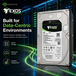 Disque dur d'entreprise Seagate Exos 7E10 ST8000NM017B 8 To, 3,5 pouces, SATA 6 Gb/s, 7200 tr/min, 256 Mo de cache, CMR - Product Image 4