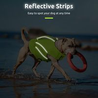 Gilet de sauvetage de luxe pour chien, réfléchissant, antidérapant, en polyester, avec ailettes, réglable et flottant, pour piscine et plage