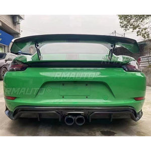 Alerón trasero de fibra de carbono real para Porsche 718, estilo GT4, pieza de modificación para el alerón trasero del coche. - Product Image 3