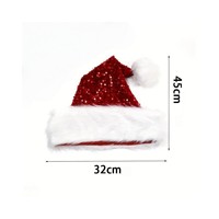 Gorro de Santa Claus para Fiesta de Navidad, Ajustable, con Adorno de Lentejuelas Reversibles Multicolores de Alta Calidad y Atractivo Diseño