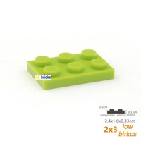 1kg NO3021 Plaques de base en plastique à petites particules 2x3, accessoires divers unisexes compatibles, technologie MOC, blocs de construction DIY