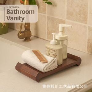 Bandeja de Almacenamiento de Madera Famorisse, Rectangular, Madera Natural Sólida, Resistente al Agua, Organizador para Cocina y Hogar - Product Image 5