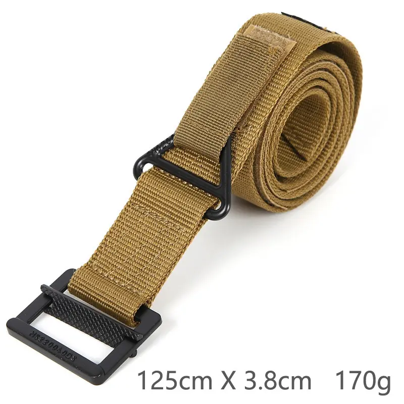 Junda Outdoor Men Belt Nylon 1.5 Heavy Duty Webbing Belt Adjustable Military Style Nylon Belts with Metal Buckle 