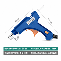 Pistolet à colle chaude électrique 20W 40W 60W 100W avec buse anti-goutte pour l'artisanat, l'emballage et les réparations légères