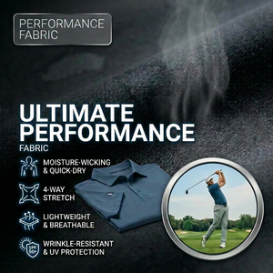 Polo de Golf Premium para Hombre |   Piqué Mercerizado Color Marrón Chocolate Oscuro |   Cuello Estructurado, Corte Entallado |   Secado Rápido que Absorbe el Sudor - Product Image 2