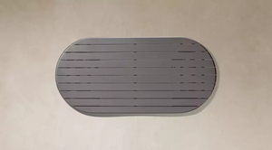 Table basse d'extérieur en aluminium T6 antirouille et corde tressée à la main, design linéaire contemporain pour terrasse et balcon toutes saisons - Product Image 5