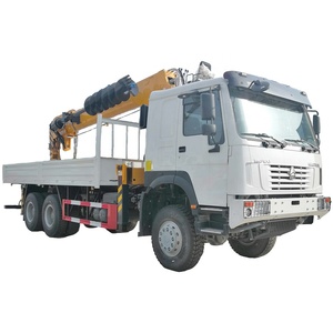 Howo 6x6 트럭 장착 크레인 전주 및 나무 심기 용 오거 드릴 머신 - Product Image 1