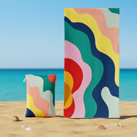Serviette de bain et de plage en microfibre personnalisée avec nom imprimé, absorbante, rectangulaire, compressée, pour voyage, piscine, spa, maison, hôtel, cadeau promotionnel