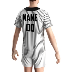 Custom Embroidery Men Japan <b>Baseball</b> Plain Shirt Black Button up <b>Baseball</b> Jersey - Product Image 6