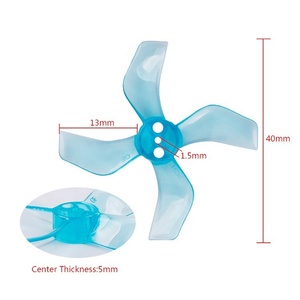 Gemfan 40mm 4-Blade Plastic Propeller 1.6X3.6X4 1mm 1.5mm pour RC FPV Freestyle <span class=keywords><strong>TinyGo</strong></span> TinyWhoop Drones - Product Image 6