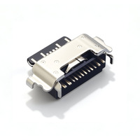 Receptáculo USB-C hembra de montaje medio SMT de 16 pines para PCB, USB 3.1 Tipo C, para baterías externas, teléfonos inteligentes y electrónica de consumo, de fábrica OEM
