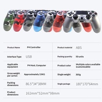 Manette de jeu sans fil pour P4 PC Steam Bluetooth Double vibration Multicolore Accessoires électroniques
