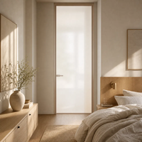 Porte en aluminium à double vitrage insonorisée pour maison, bureau, chambre, salle de bain, garantie 5 ans