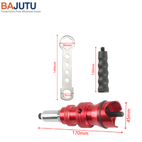 Tête de conversion de perceuse électrique en riveteuse électrique 2,4 mm-4,8 mm Rouge Noir Riveter à écrous sans fil Outil de rivetage Kit adaptateur de pistolet à riveter