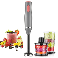 Ensemble de mixeur plongeant multifonction 5 en 1, puissant, 600 W, 2 vitesses, lames en acier inoxydable, hachoir, mixeur à fruits