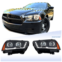 Faro Delantero LED Completo con Doble Proyector para Dodge Charger 2011-2014 con Luz Diurna DRL y Señal de Giro Secuencial (Solo para Modelos con Halógeno de Fábrica)