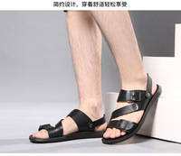 Chaussures de plage d'été personnalisées pour hommes pantoufles plates décontractées anti-glissantes en cuir de taille 48 nouvelles sandales chaudes