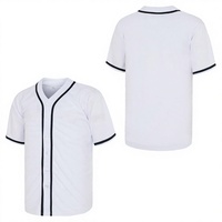 Maillots de baseball personnalisés 100 % polyester respirants à séchage rapide, uniformes sportifs personnalisés avec impression par transfert thermique, grandes tailles, manches courtes