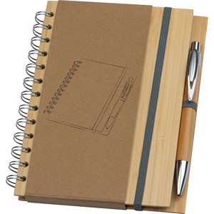 Promotional Eco Friendly <b>A5</b> Hardcover <b>Diary</b> Notebook With Recycled Paper and Bamboo Pen for Office Daily Use - Product Image 3