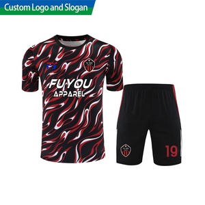 FUYOU 25-26 Club Kit d'entraînement de football américain Maillot personnalisé Ensemble de maillots de football à manches courtes Survêtement athlétique pour hommes - Product Image 1
