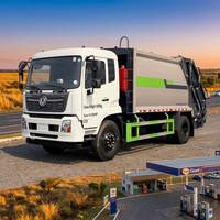 Camion poubelle à chargement arrière de 18 m³, compresseur robuste, 4x2, diesel, haute capacité, véhicule de collecte des déchets municipaux