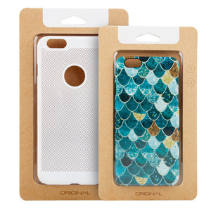 Giá rẻ chất lượng cao 400g gấp giấy kraft trường hợp điện thoại bao bì hộp/rõ ràng PVC Bìa Điện thoại di động Trường hợp lưu trữ hộp - Product Image 2