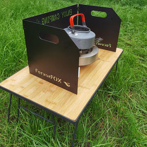 FervorFOX - Parabrisas Plegable de Acero Inoxidable para Camping, Portátil, Resistente al Viento, con Recolección de Calor, para Accesorios de Tienda de Campaña - Product Image 4