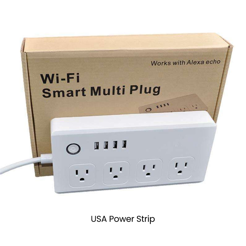 HONPNK Tuya WiFi Smart Power Strip with Wireless Control Features Four USB Ports for Convenient Home Automation
